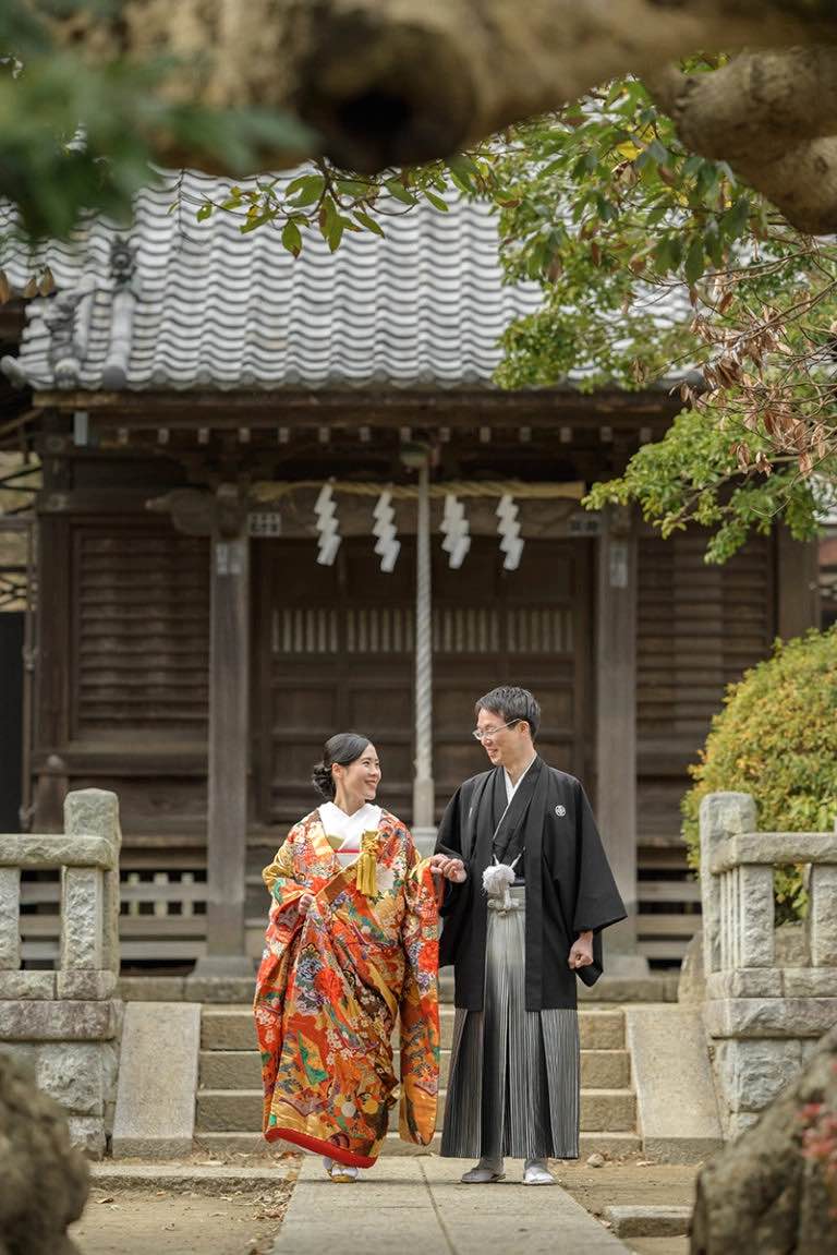 色打掛　自然な様子