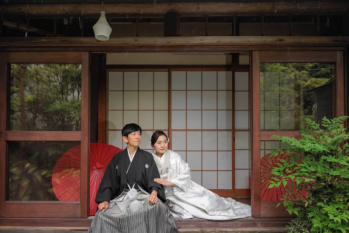 鎌倉の古民家でお着物の男女