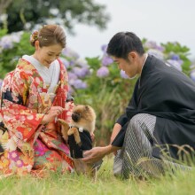 鎌倉・稲村ガ崎 2023.06.21 紫陽花が咲く季節の稲村ガ崎で、自然体のふたりを美しく残す