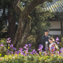 鎌倉・浄智寺 2020.03.26 浄智寺での和装前撮り。春の花に包まれた上品なウェディングフォトが叶う