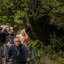 鎌倉・街並み/人力車 2022.05.04 人力車に揺られながら巡る鎌倉の街並み、和装でのウェディングフォト