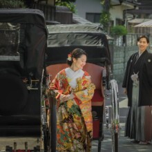 鎌倉・街並み/人力車 2022.05.04 鎌倉の街並みに溶け込む人力車と和装の前撮り