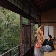 東京・旧安田楠雄邸 2023.09.29 四季折々の庭を背景にした、旧安田楠雄邸庭園での和装ウェディングフォト