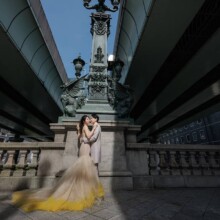 東京・日本橋 2023.05.27 歴史薫る日本橋の街並みと洋装を組み合わせたロマンチックな前撮り撮影