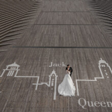 横浜・大桟橋 2023.04.22 大さん橋の“キング・ジャック・クイーン”モチーフ上で撮影された印象的なウェディングフォト