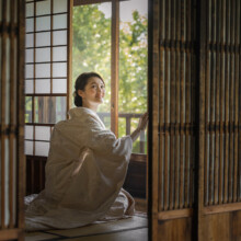 鎌倉・檑亭 2022.05.04 温度調節できる室内で白無垢姿の新婦の前撮り