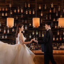 栃木・ザ・リッツ・カールトン 日光 2023.01.30 ザ・リッツ・カールトン,日光のバーラウンジで撮る洋装前撮り