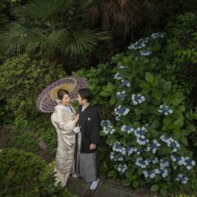 鎌倉の名店「ローストビーフ鎌倉山」で初夏の色鮮やかな紫陽花と一緒に撮影