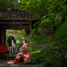 鎌倉・瑞泉寺 2024.05.26 鎌倉・瑞泉寺の山奥で色打掛の和装前撮り、自然に囲まれた静かな婚礼ウェディングフォト