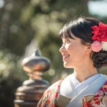 鎌倉・森戸海岸 2020.01.30 色打掛をまとった新婦の和装前撮り