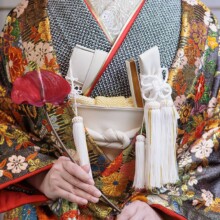 黒絞り‐薄亜麻