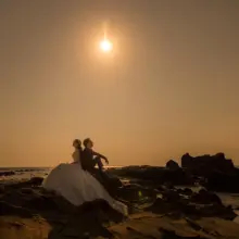 鎌倉・葉山海岸 2021.09.24 葉山の美しい夕景を背景に、特別なウェディングフォトを