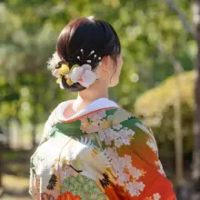 胡蝶蘭やかすみ草を使ったお花飾り